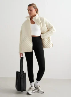 Oversized Quilted Jacket><noscript><img width=