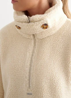 Almond White Pile Anorak><noscript><img width=