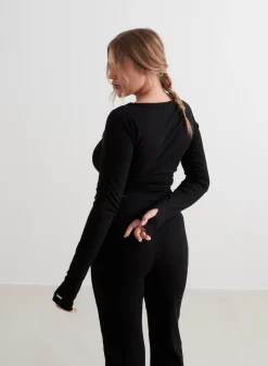 Ease Ribbed Long Sleeve Top><noscript><img width=