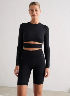 Black Limitless Seamless Biker Shorts><noscript><img width=