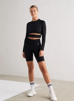 Black Limitless Seamless Biker Shorts><noscript><img width=