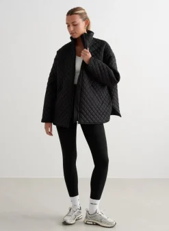 Oversized Quilted Jacket><noscript><img width=
