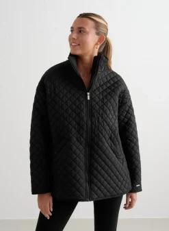 Oversized Quilted Jacket><noscript><img width=