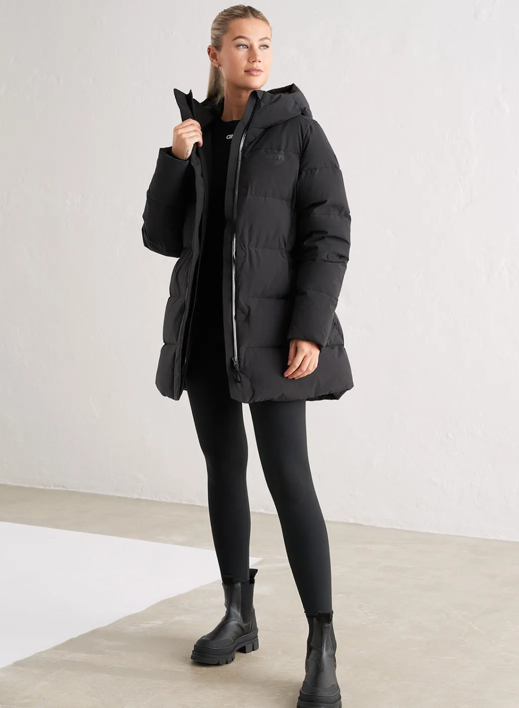 Black Padded Parka>AIM’N Outlet