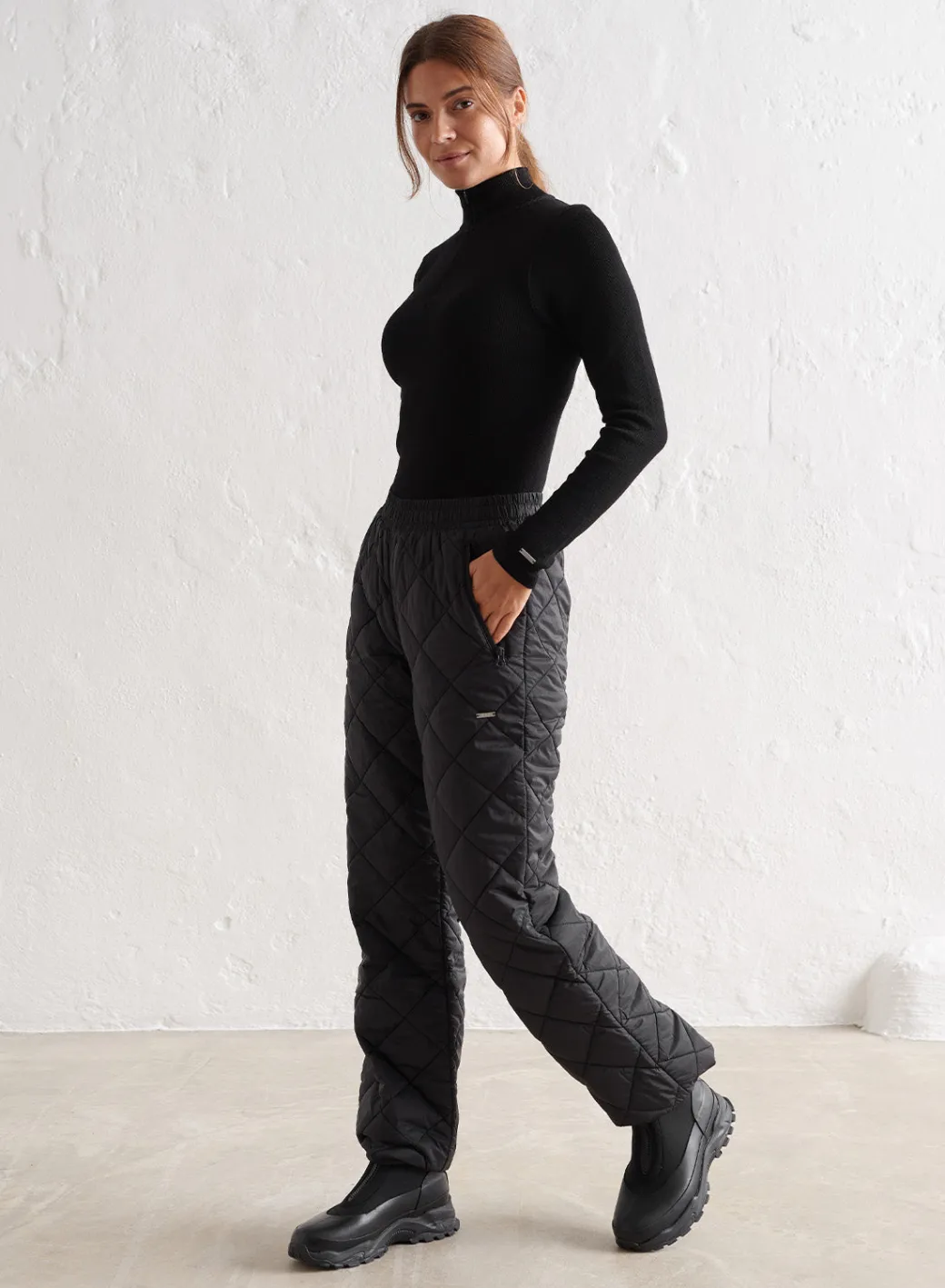 Black Quilted Pants>AIM’N Clearance