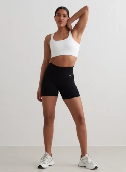 Ribbed Midi Biker Shorts><noscript><img width=