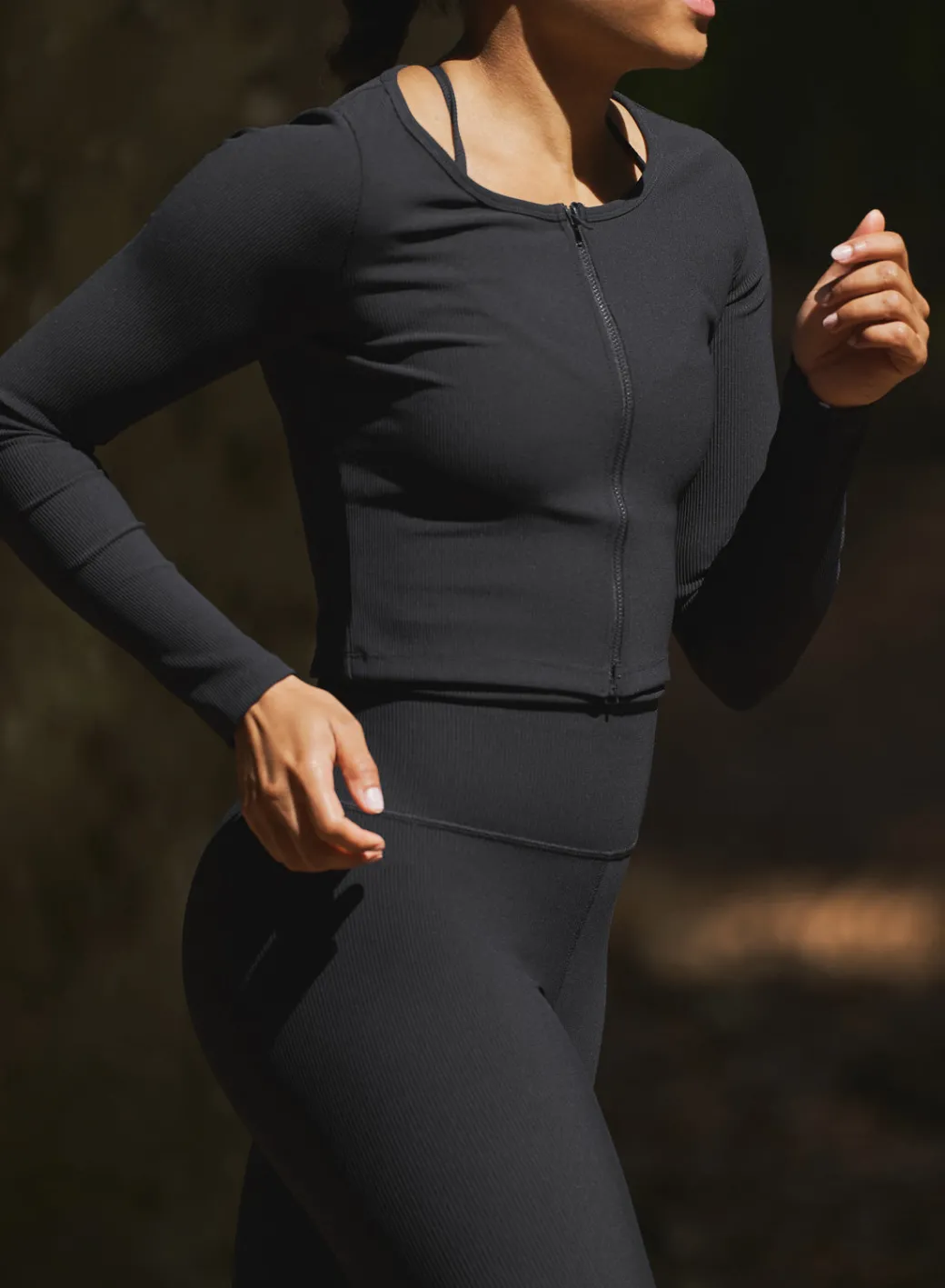 Ribbed Performance Zipped Cardigan>AIM’N Outlet
