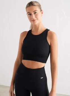 Ribbed Seamless Crop Top><noscript><img width=