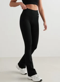 Ribbed Seamless Flare Tights><noscript><img width=