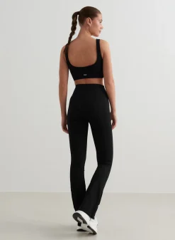 Ribbed Seamless Flare Tights><noscript><img width=