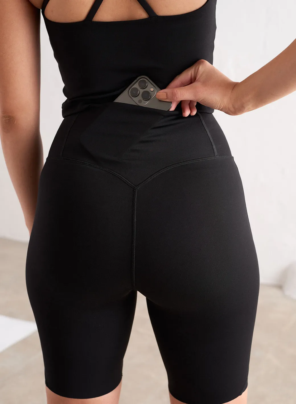 Black Sculpting Biker Shorts>AIM’N Sale