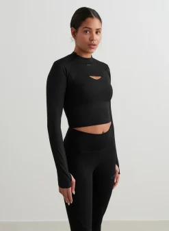 Black Sculpting Long Sleeve Bolero>AIM’N