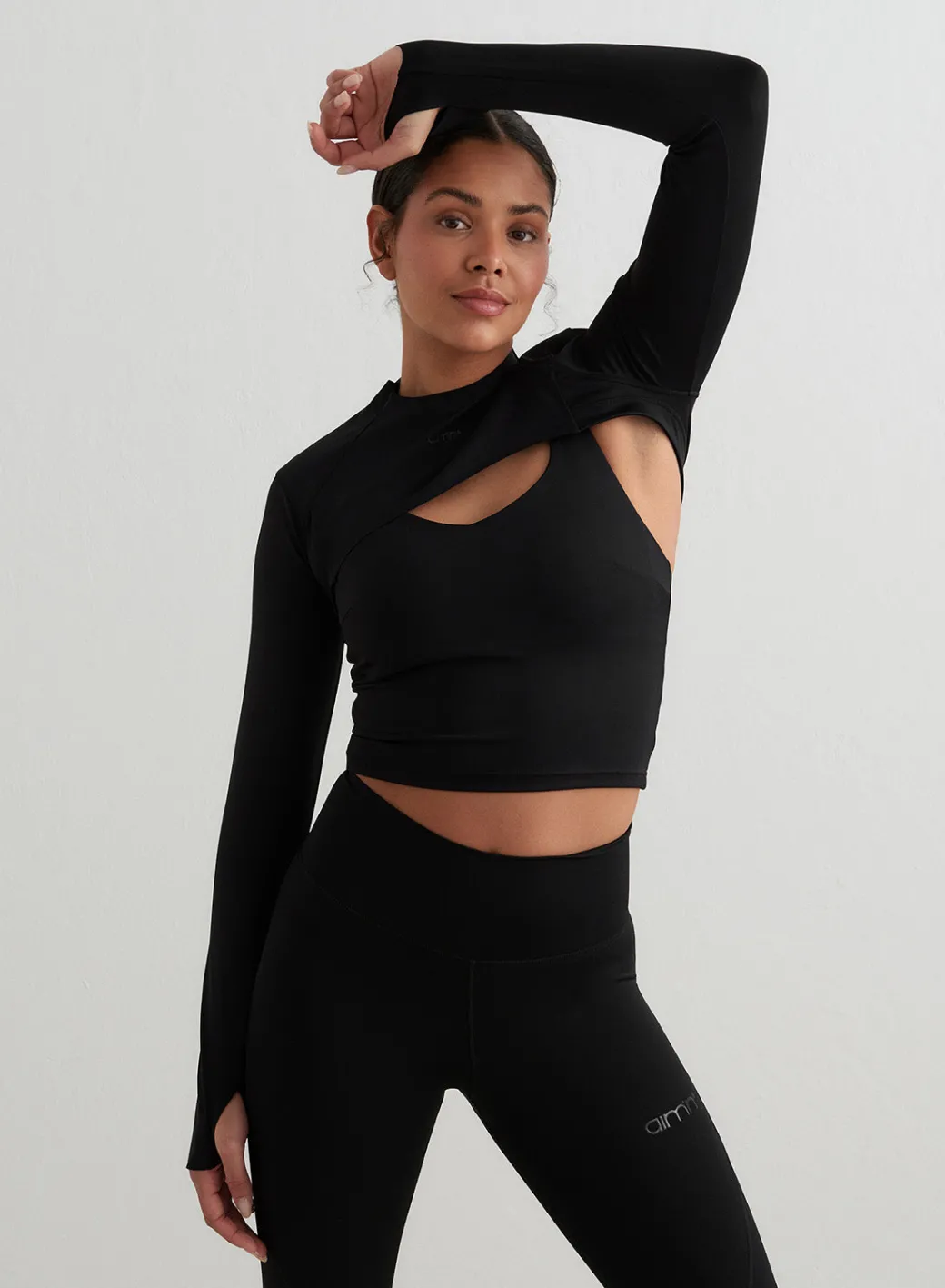 Black Sculpting Long Sleeve Bolero>AIM’N
