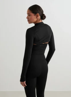 Black Sculpting Long Sleeve Bolero><noscript><img width=