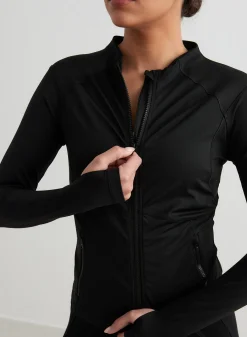 Black Sculpting Zip Jacket>AIM’N Outlet