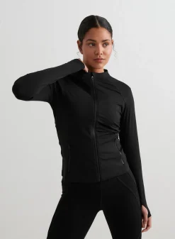 Black Sculpting Zip Jacket><noscript><img width=