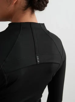 Black Sculpting Zip Jacket><noscript><img width=