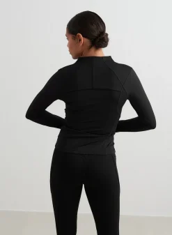 Black Sculpting Zip Jacket><noscript><img width=