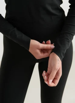 Black Sense Cutout Back Long Sleeve><noscript><img width=