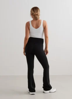 Black Sense Maternity Flare Tights><noscript><img width=