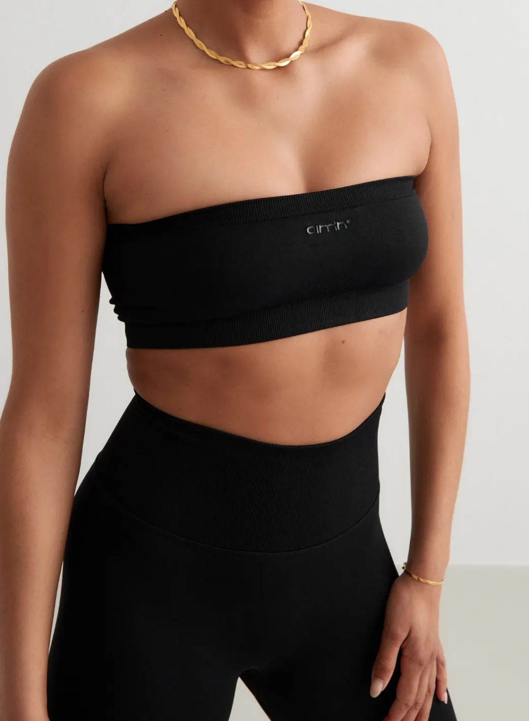 Black Shape Seamless Bandeau Bra>AIM’N