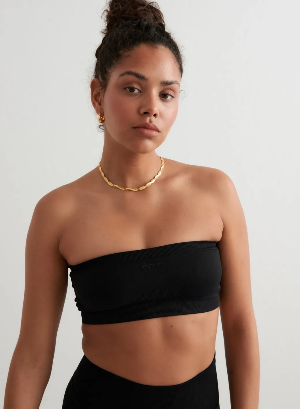 Black Shape Seamless Bandeau Bra>AIM’N