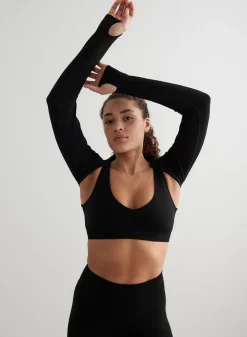 Black Shape Seamless Long Sleeve Bolero>AIM’N Outlet