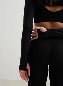 Black Shape Seamless Long Sleeve Bolero><noscript><img width=