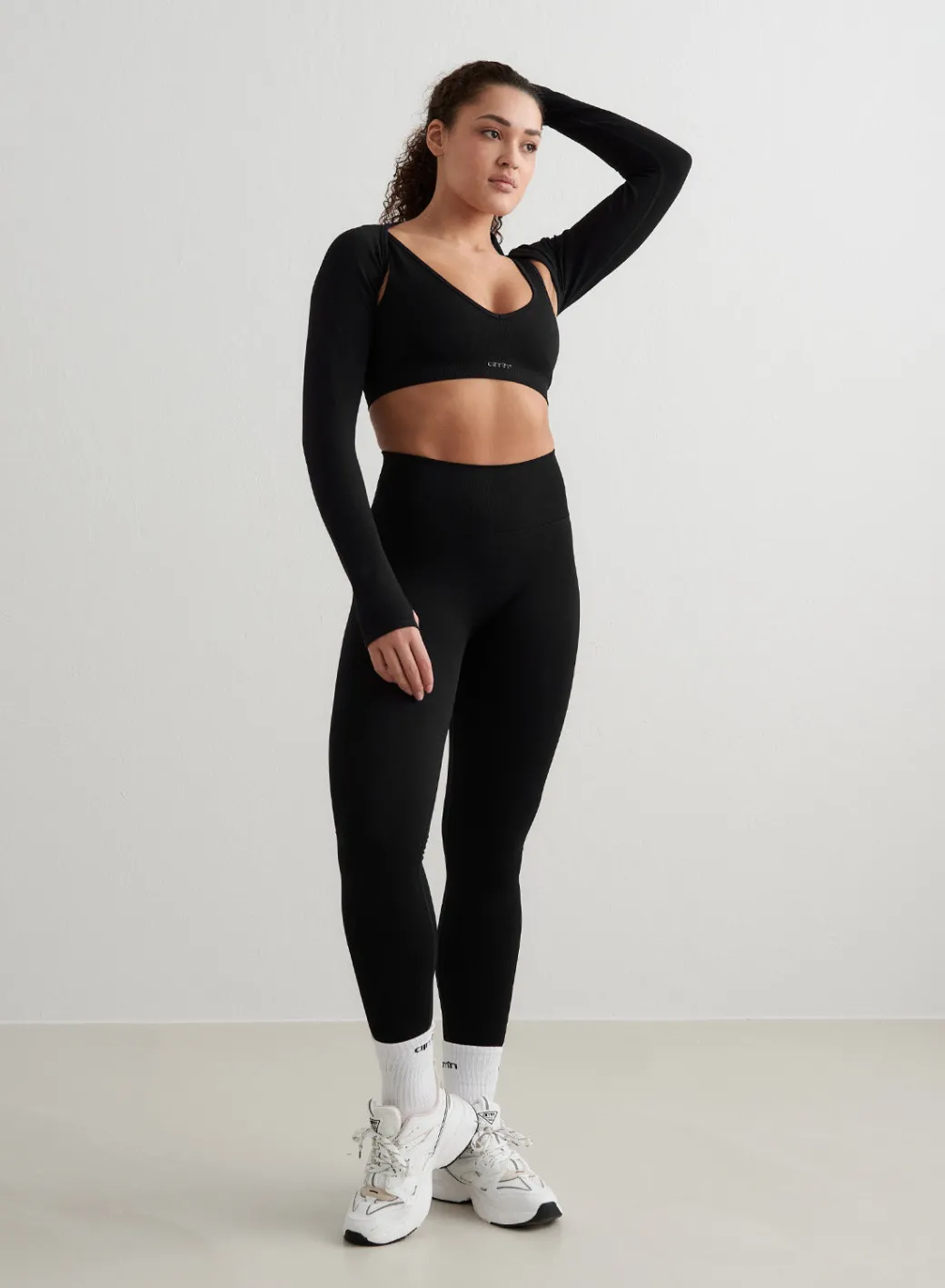 Black Shape Seamless Long Sleeve Bolero>AIM’N Outlet