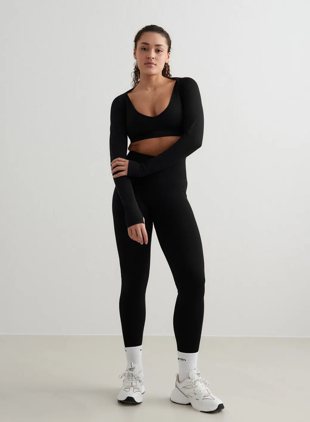 Black Shape Seamless Long Sleeve Bolero>AIM’N Outlet