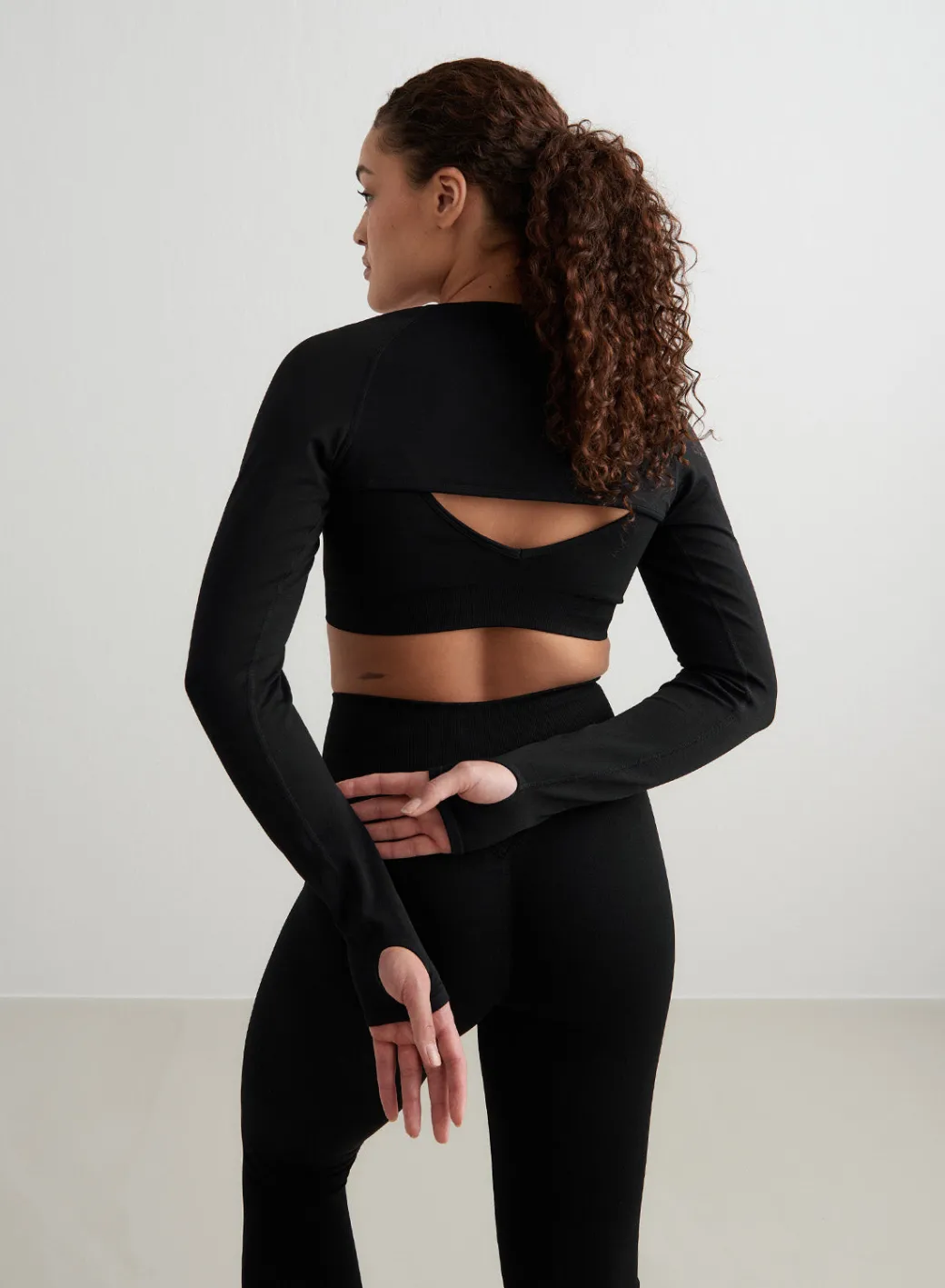 Black Shape Seamless Long Sleeve Bolero>AIM’N Outlet