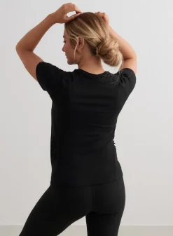 Black Soft Basic Maternity Short Sleeve><noscript><img width=