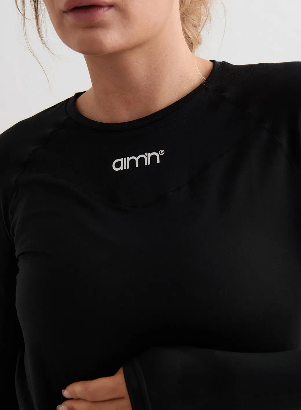 Black Soft Basic Maternity Long Sleeve>AIM’N Hot