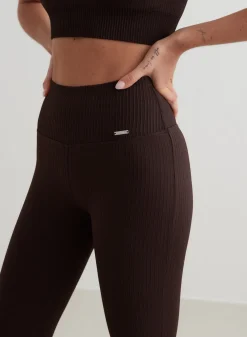 Ribbed Seamless Flare Tights><noscript><img width=