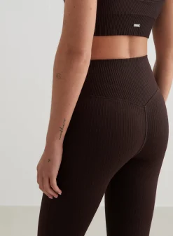 Ribbed Seamless Flare Tights><noscript><img width=