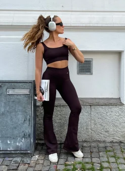 Ribbed Seamless Flare Tights><noscript><img width=