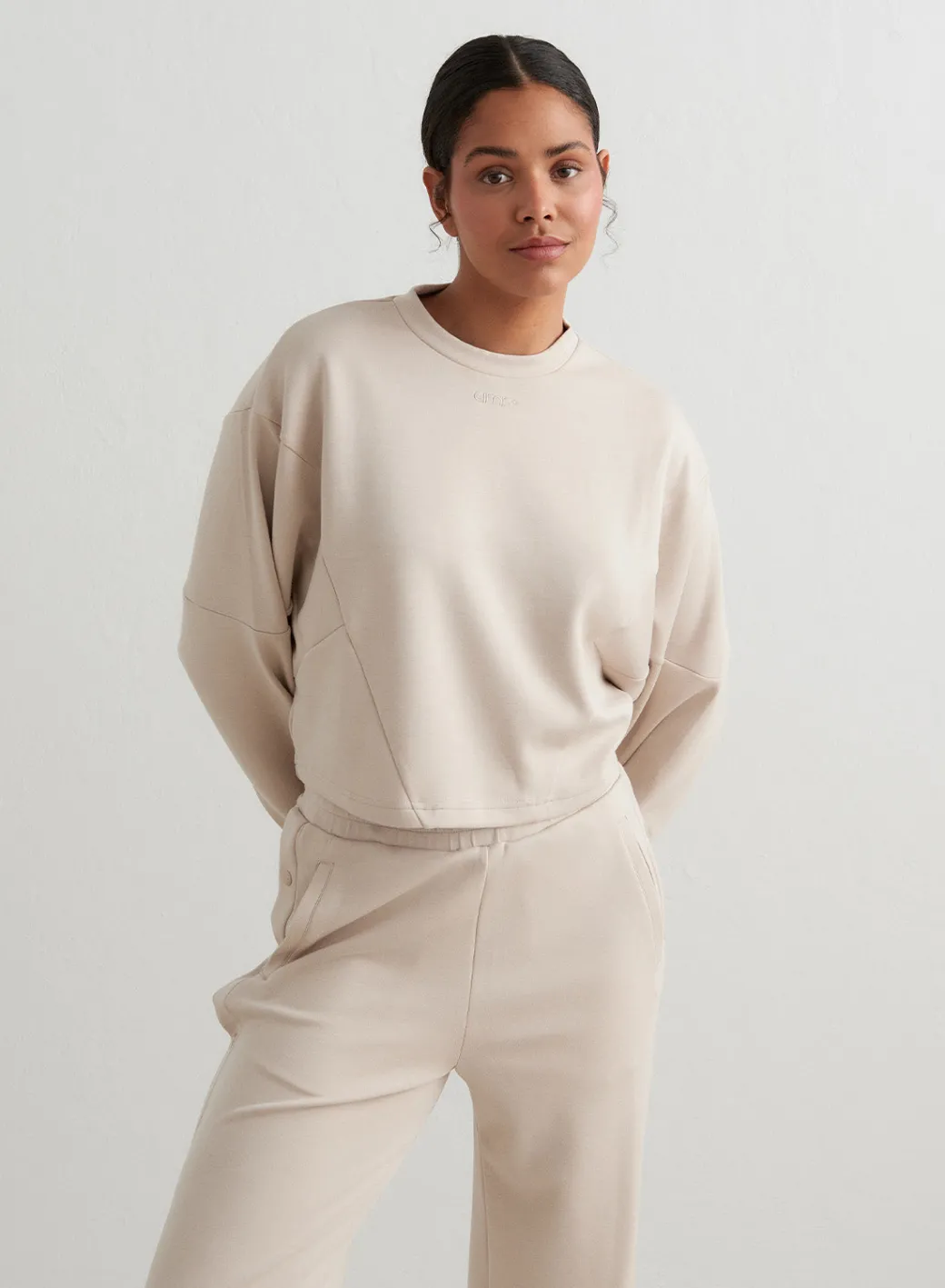 Café Au Lait Comfy Block Sweatshirt>AIM’N New