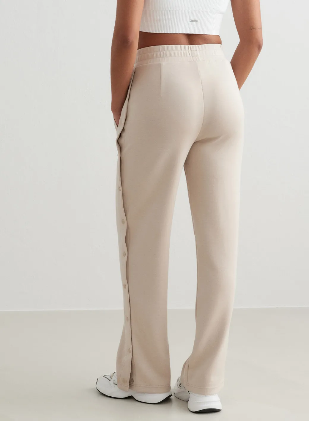 Café Au Lait Comfy Buttoned Pants>AIM’N Clearance