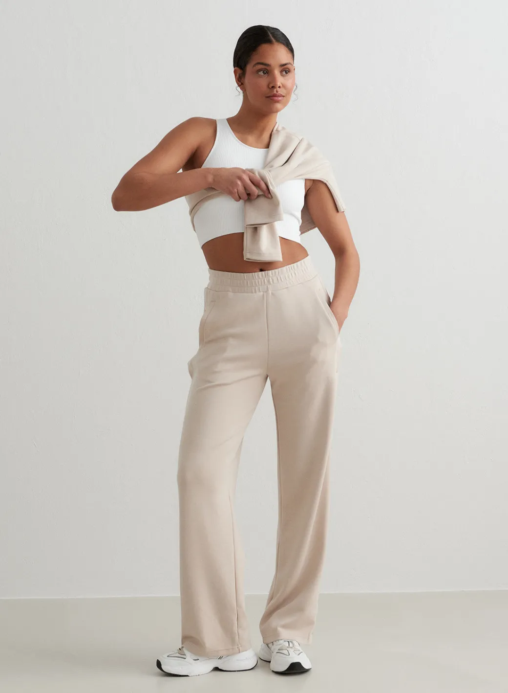 Café Au Lait Comfy Buttoned Pants>AIM’N Clearance