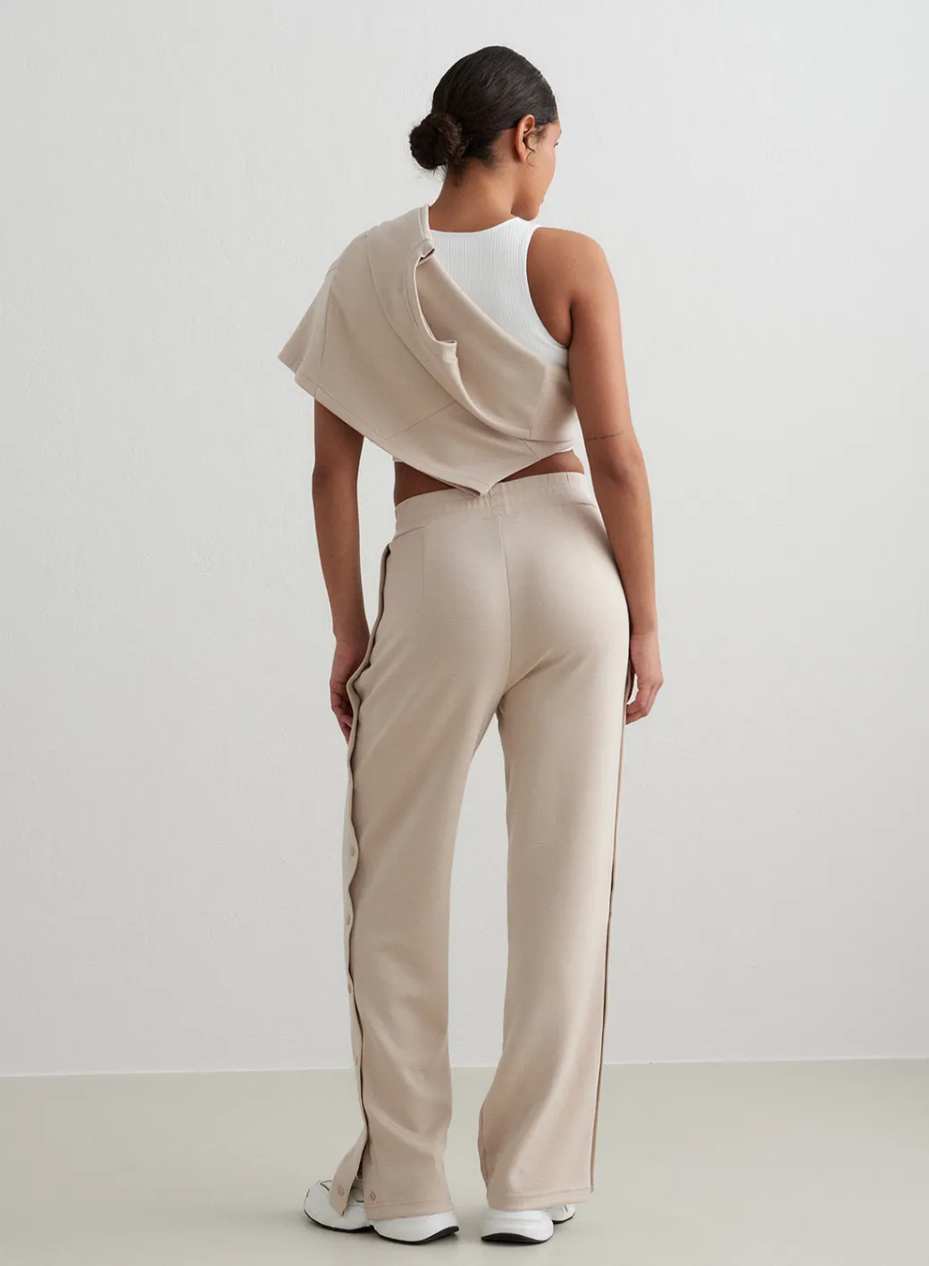 Café Au Lait Comfy Buttoned Pants>AIM’N Clearance
