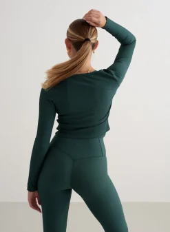 Ribbed Performance Zipped Cardigan><noscript><img width=