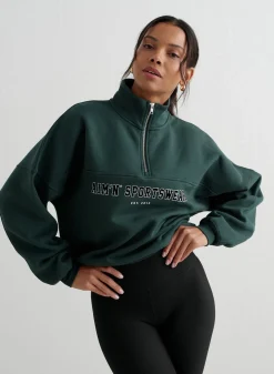 Varsity Sweat Half Zip>AIM’N Hot