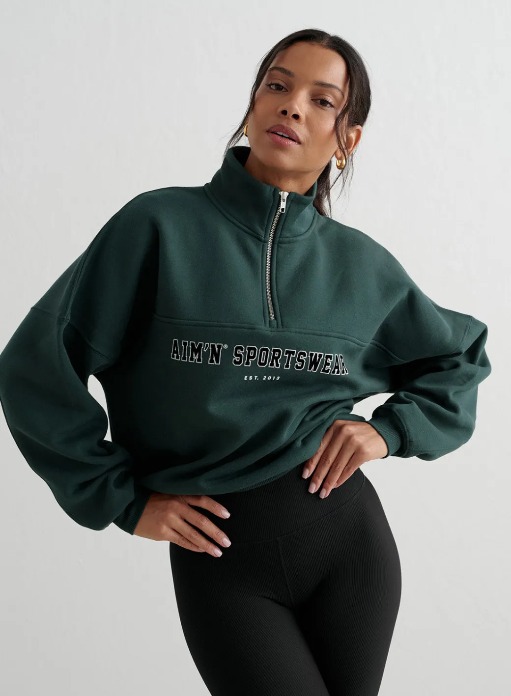 Varsity Sweat Half Zip>AIM’N Hot