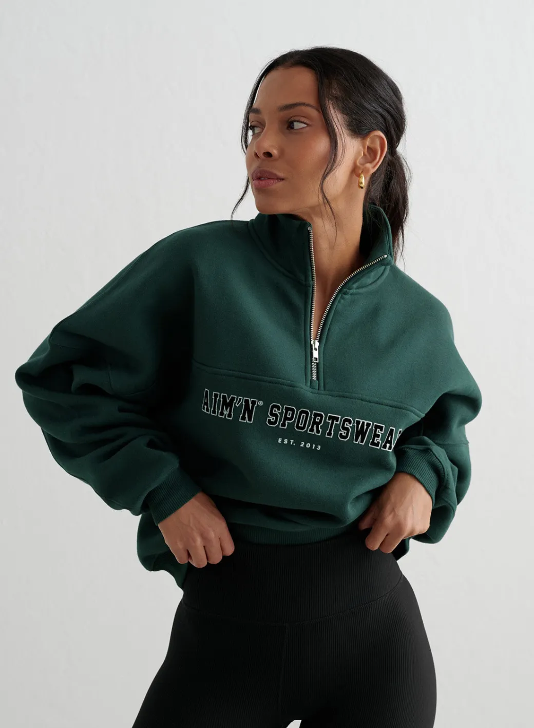 Varsity Sweat Half Zip>AIM’N Hot