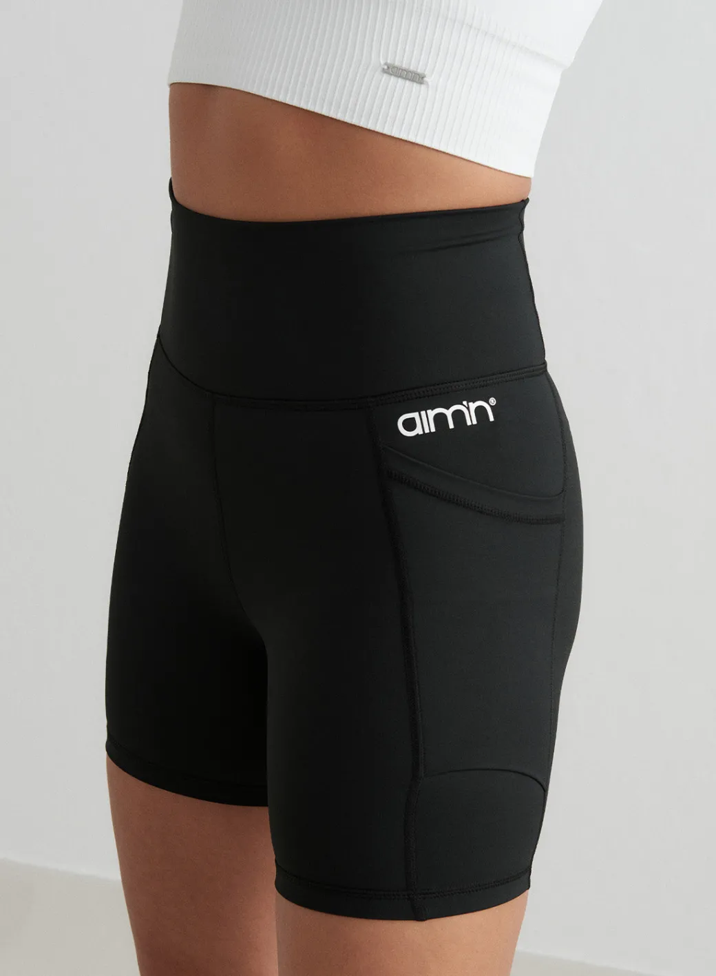 Double Pocket Midi Biker Shorts>AIM’N Best