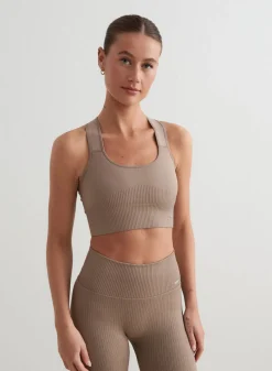 High Support Ribbed Bra><noscript><img width=