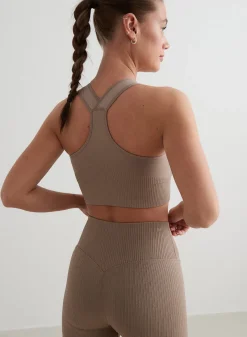 High Support Ribbed Bra><noscript><img width=