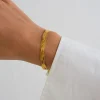 Gold Waterproof Braid Bracelet>AIM’N
