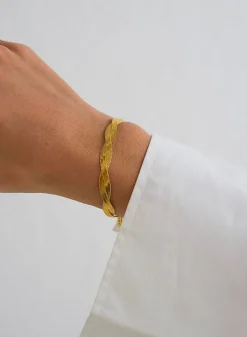 Gold Waterproof Braid Bracelet>AIM’N
