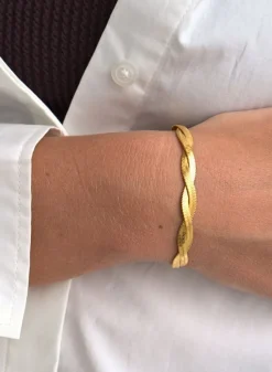 Gold Waterproof Braid Bracelet><noscript><img width=